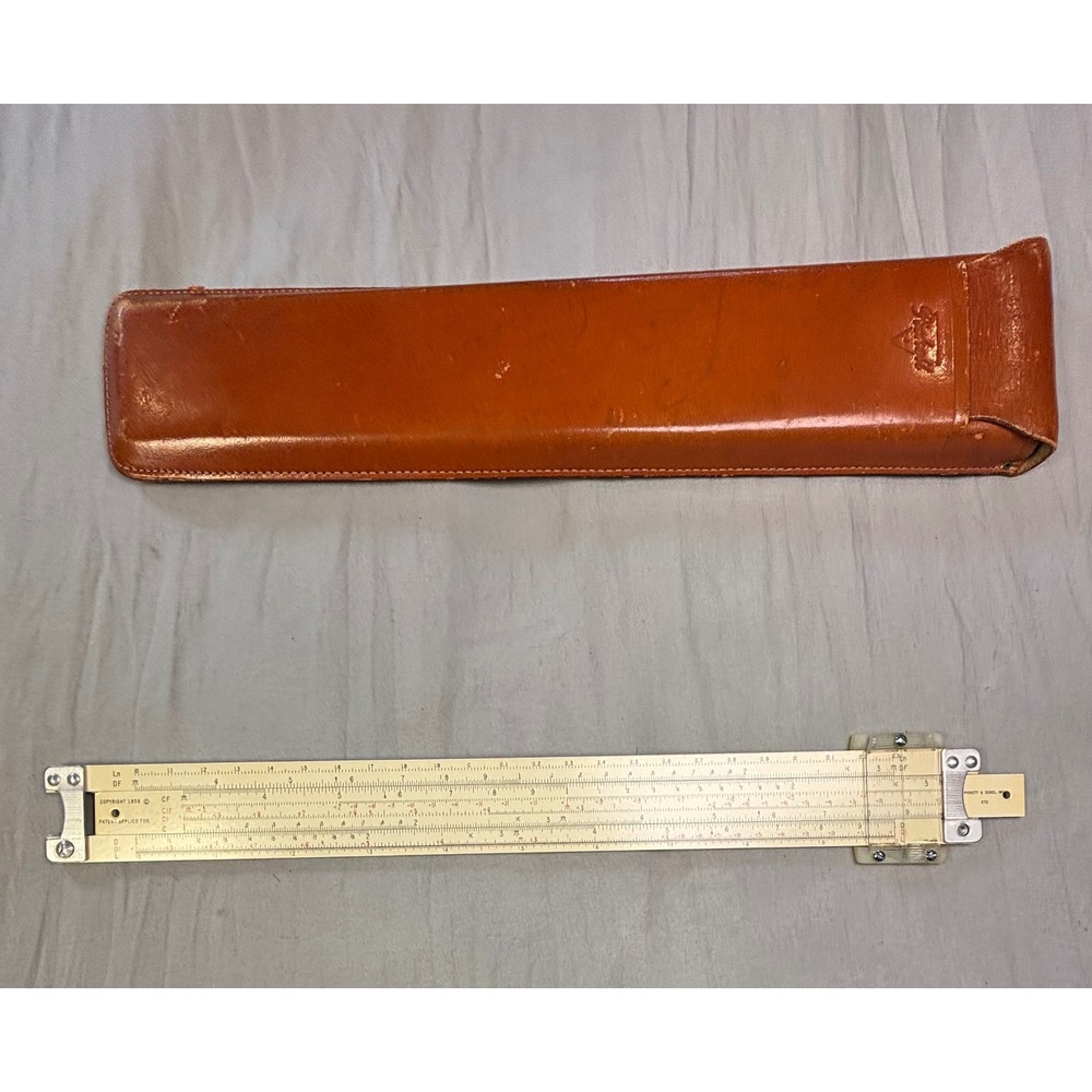 Vintage 1959 Pickett & Eckel Model 1011-T Trig-Exponential Slide Rule with Case